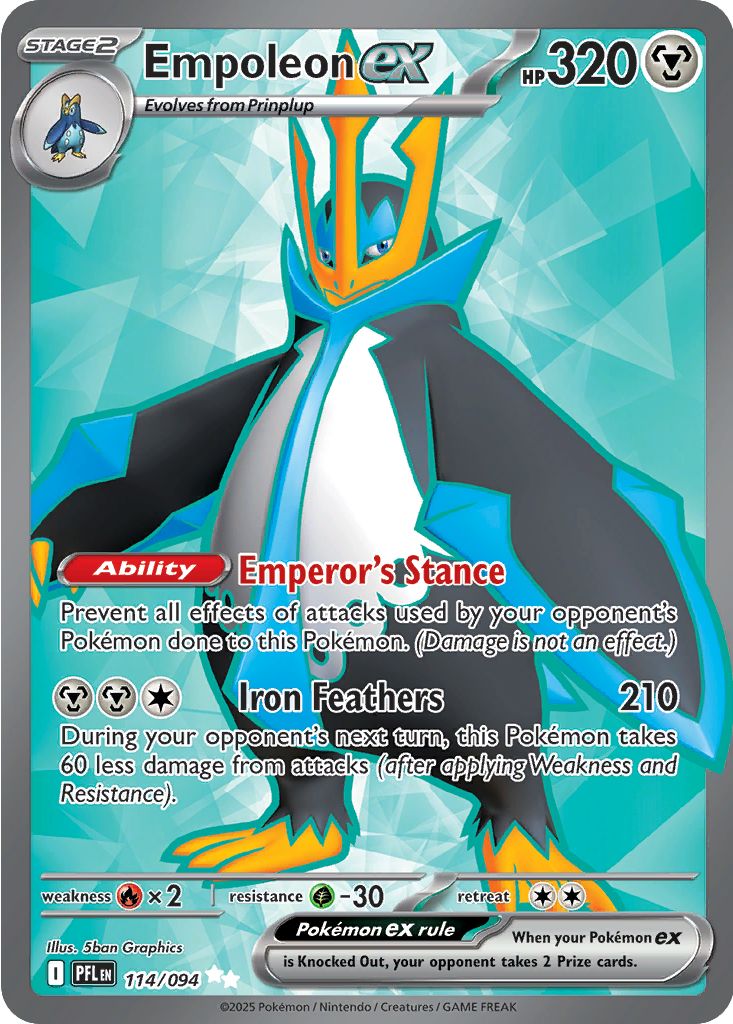 Empoleon ex #114 Pokemon Phantasmal Flames