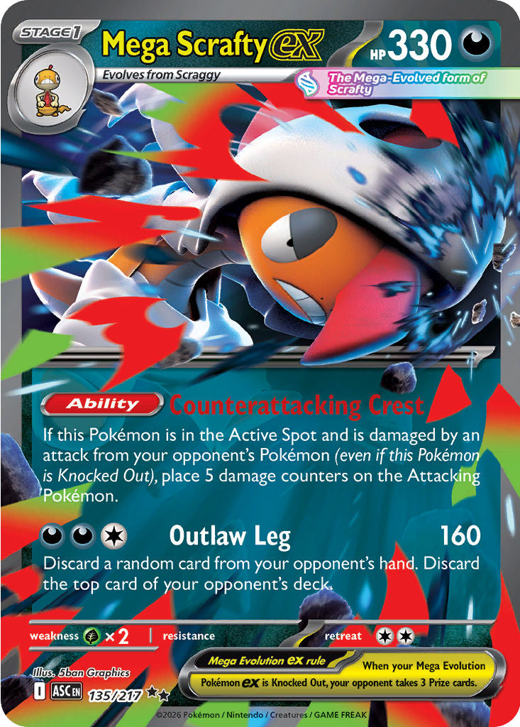 Mega Scrafty 135/217 Ascended Heroes