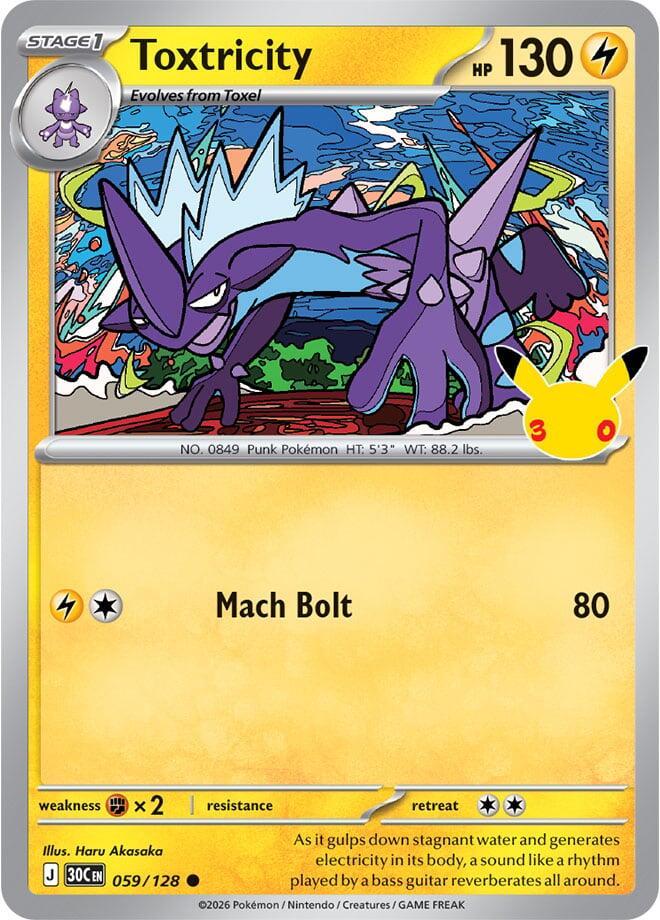 Toxtricity #59 Pokemon 30th Celebration