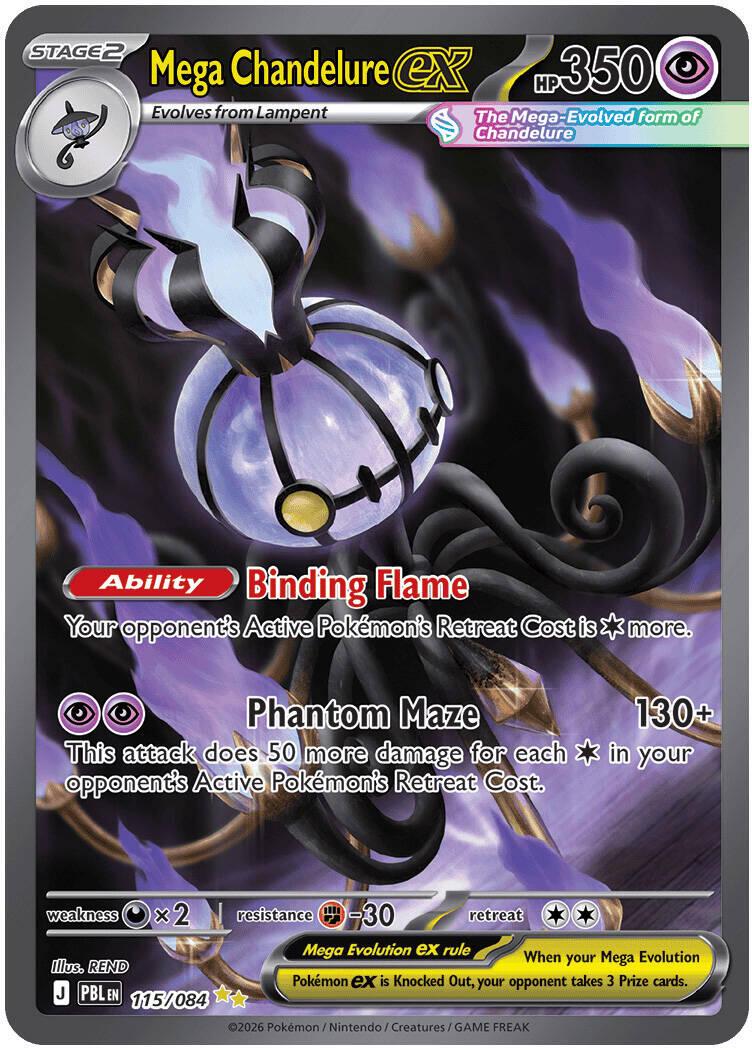 Mega Chandelure ex #115 Pokemon Pitch Black