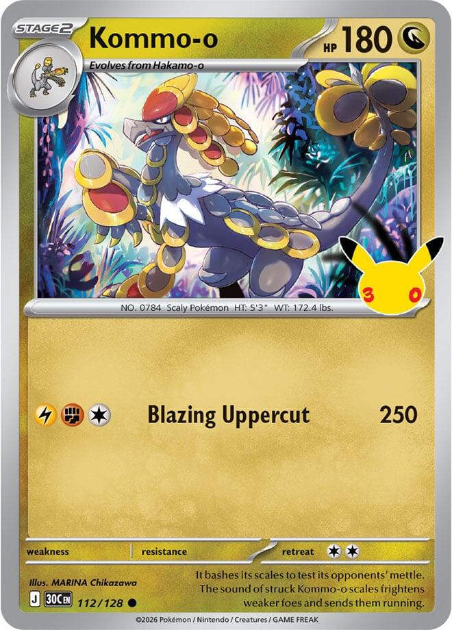 Kommo-o #112 Pokemon 30th Celebration