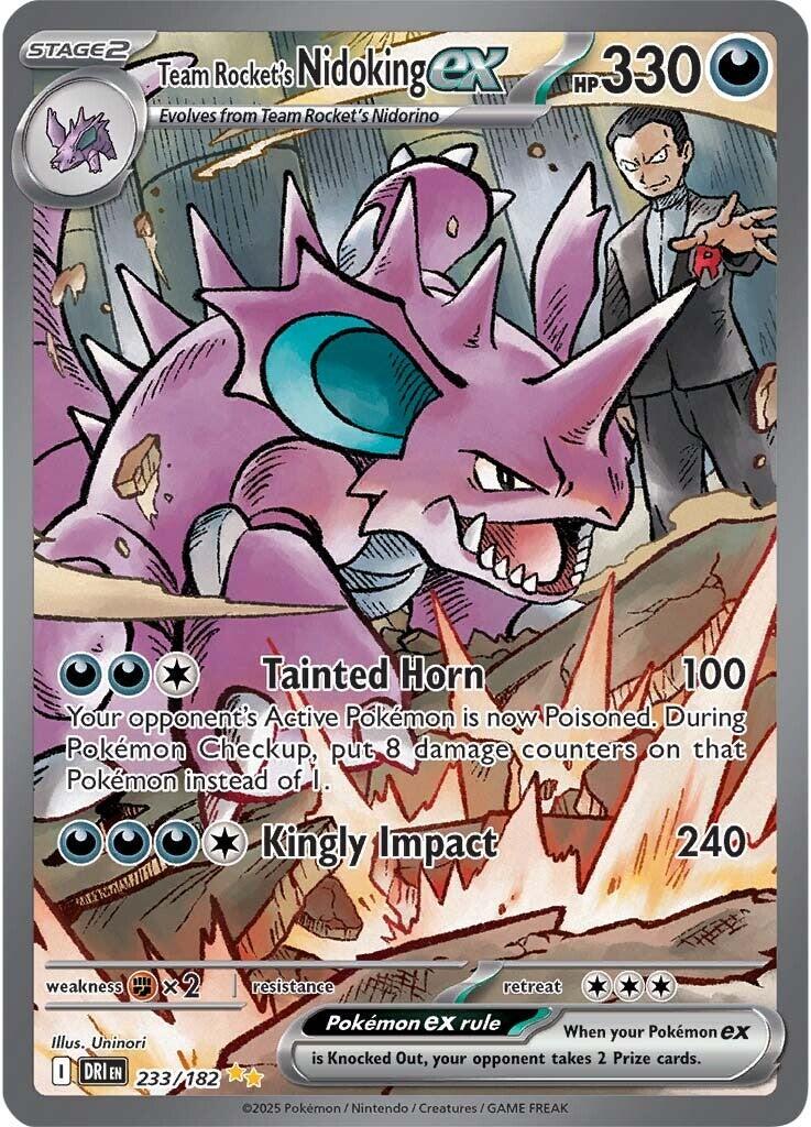 Team Rocket's Nidoking ex #233 Pokemon Destined Rivals