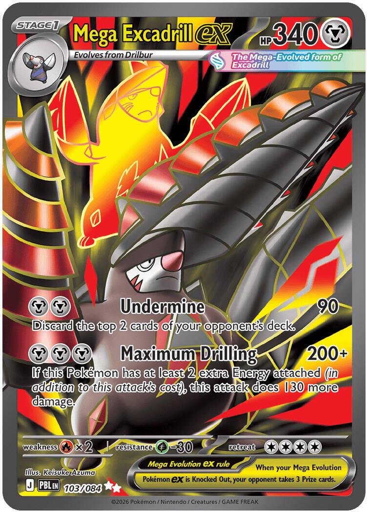 Mega Excadrill ex #103 Pokemon Pitch Black