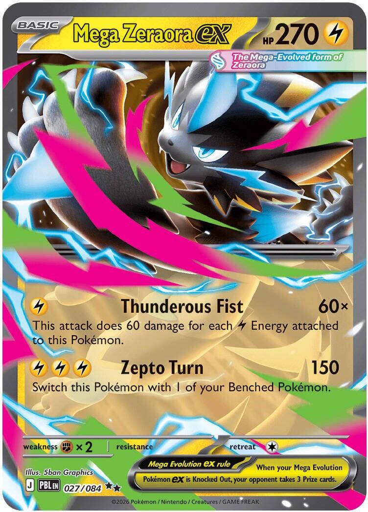 Mega Zeraora ex #27 Pokemon Pitch Black