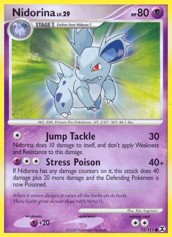 Nidorina #73 Pokemon Rising Rivals - MODERATELY PLAYED