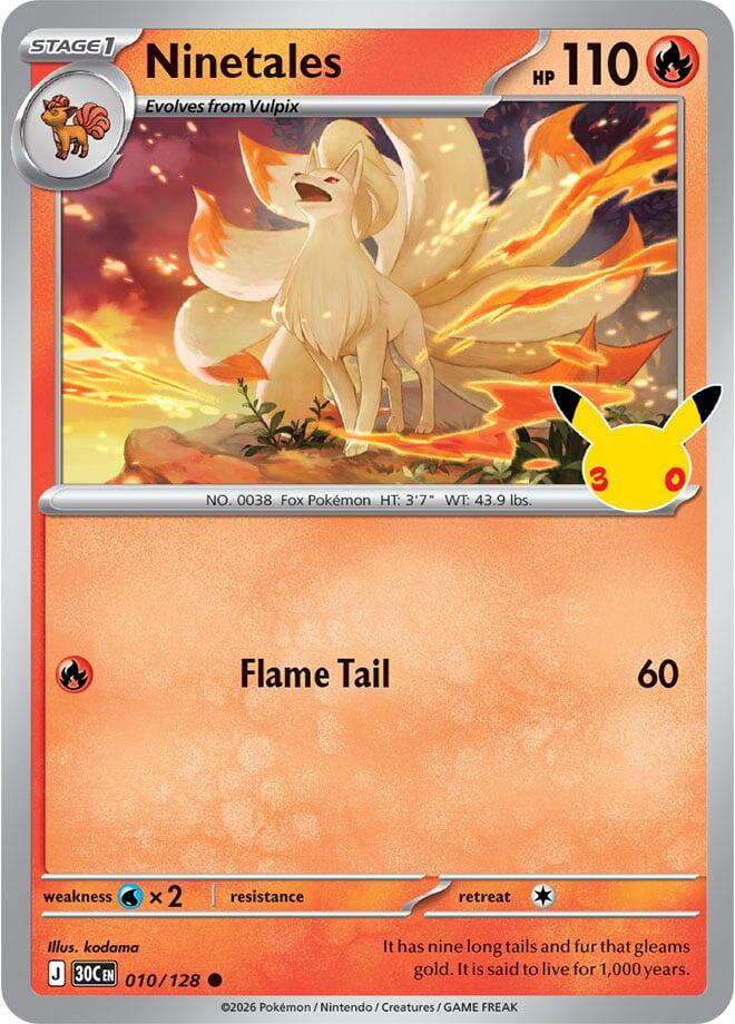 Ninetales #10 Pokemon 30th Celebration