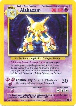 Alakazam #1 Pokemon Base Set MODERATELY PLAYED