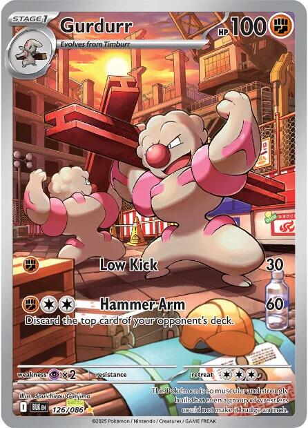 Gurdurr #126 Pokemon Black Bolt
