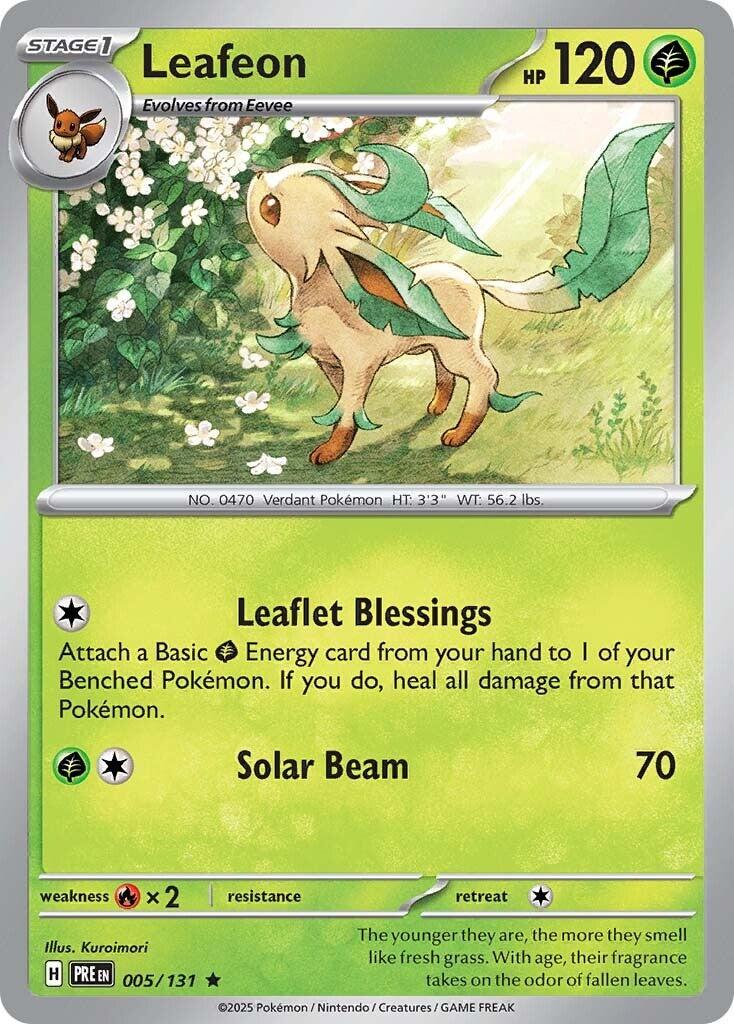 Leafeon #5 Pokemon Prismatic Evolutions