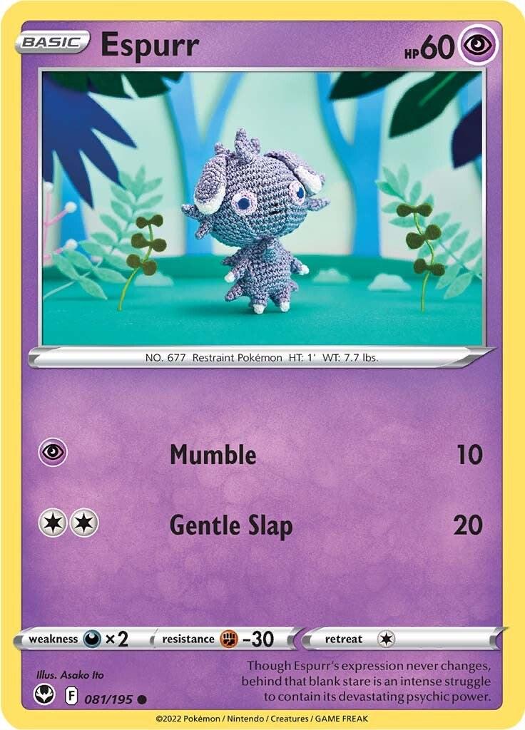 Espurr #81 Pokemon Silver Tempest (Lightly Played)