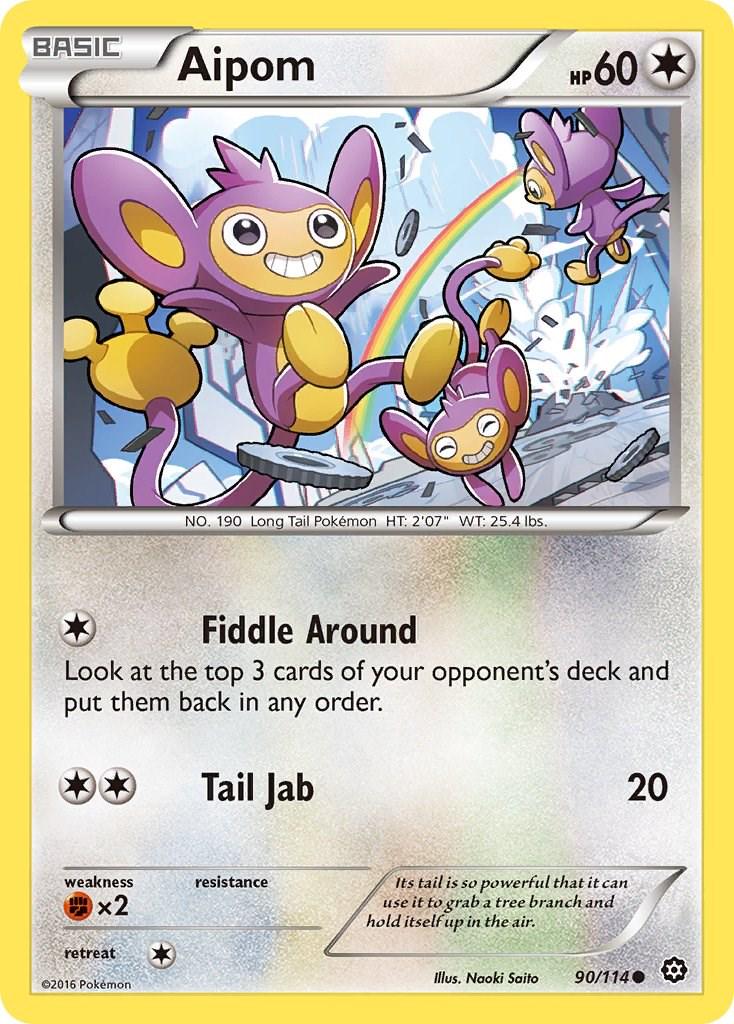 Aipom #90 Pokemon Steam Siege (Moderately Played)