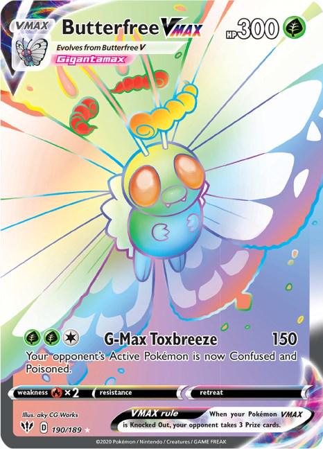 Butterfree VMAX #190 Pokemon Darkness Ablaze