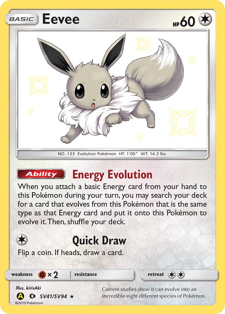 Eevee #SV41 Pokemon Hidden Fates