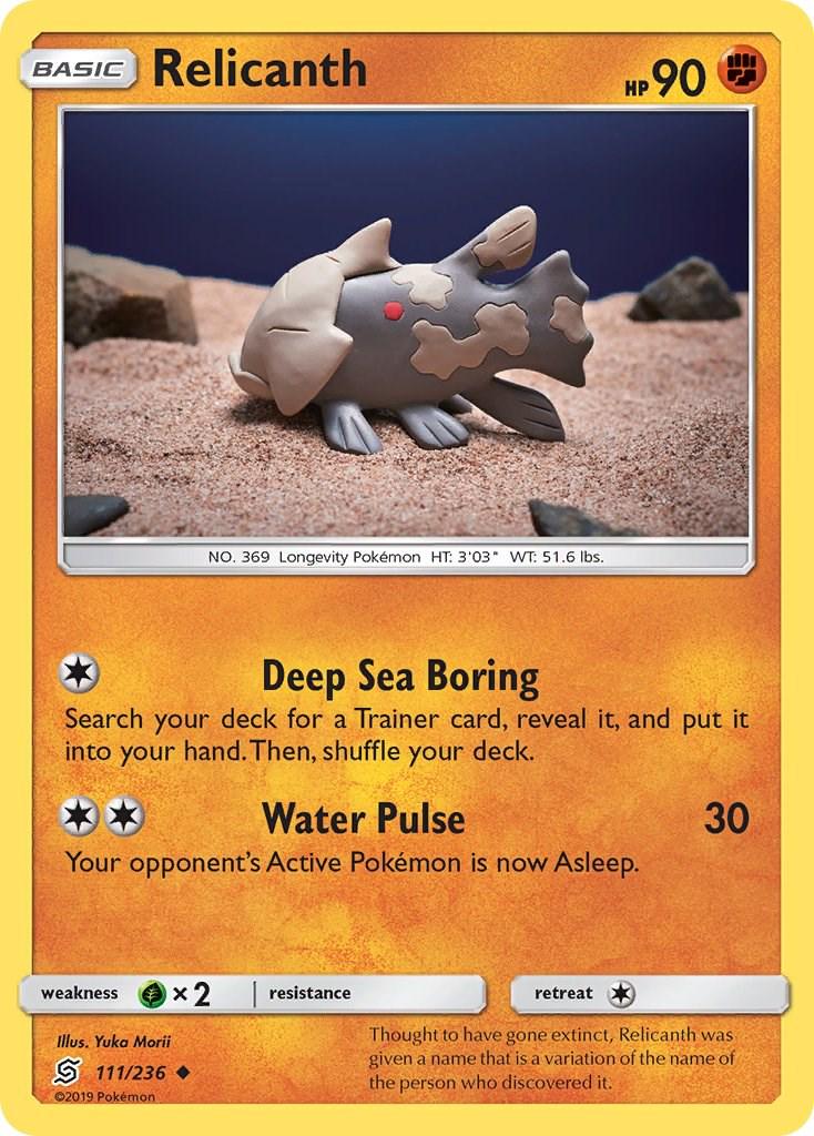 Relicanth #111 Pokemon Unified Minds (Lightly Played Condition)