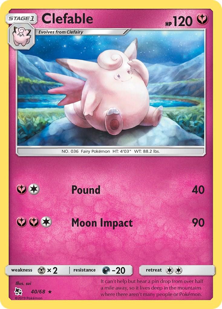 Clefable #40 Pokemon Hidden Fates (Lightly Played)