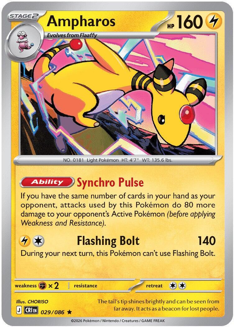 Ampharos #29 Pokemon Chaos Rising Exclusive Non-Holo