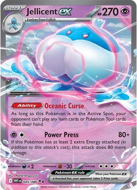 Jellicent ex #45 Pokemon White Flare