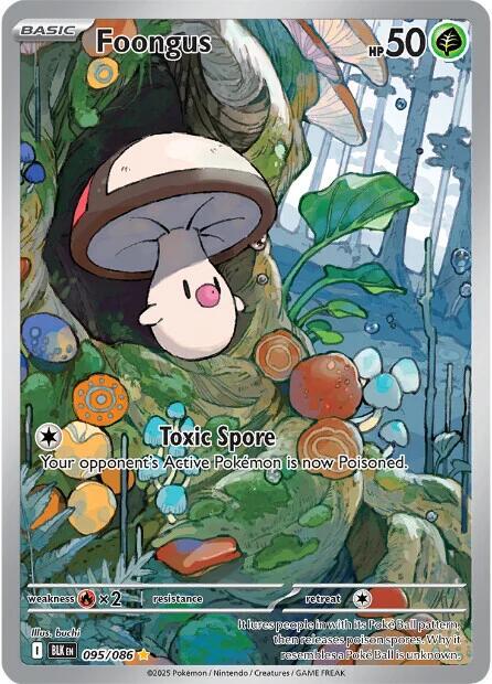 Foongus #95 Pokemon Black Bolt