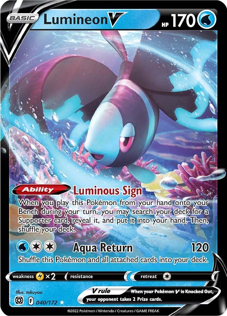 Lumineon V #40 Pokemon Brilliant Stars