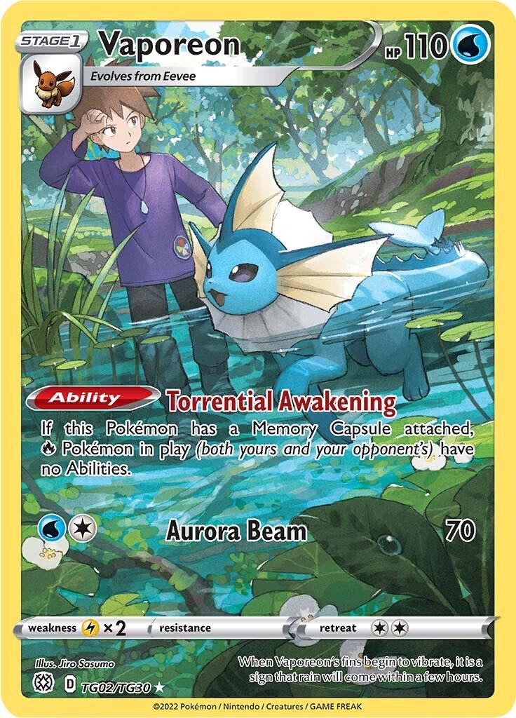 Vaporeon #TG02 Pokemon Brilliant Stars (LIGHTLY PLAYED)