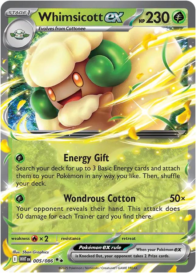 Whimsicott ex #5 Pokemon White Flare
