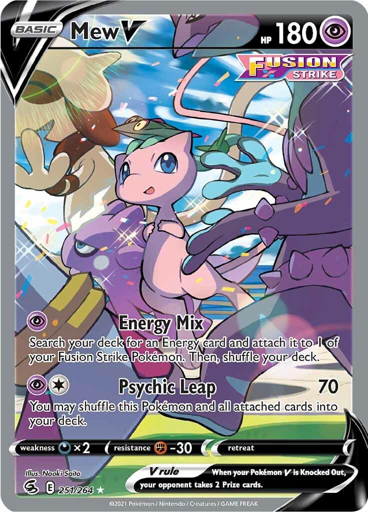 Mew V #251 Pokemon Fusion Strike - OFF CENTER