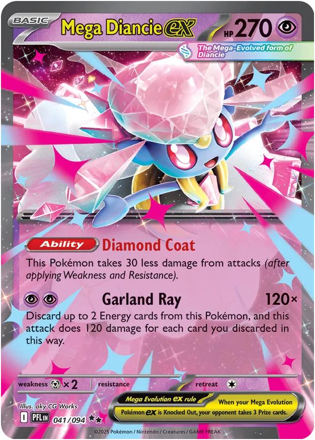 Mega Diancie ex #41 Pokemon Phantasmal Flames