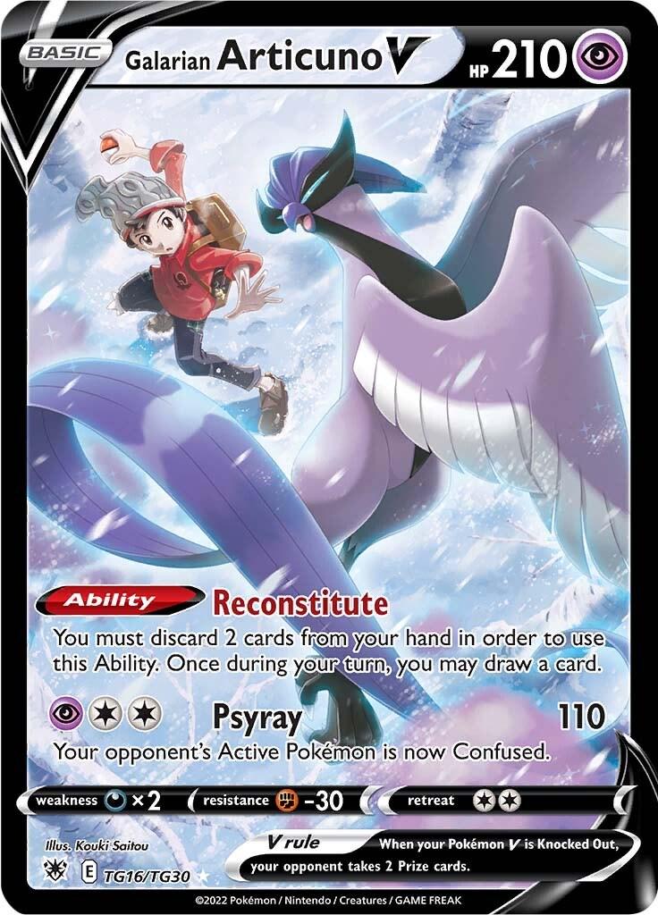 Galarian Articuno V #TG16 Pokemon Astral Radiance MODERATLY PLAYED