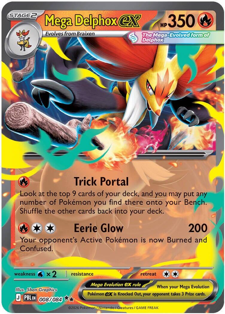 Mega Delphox ex #8 Pokemon Pitch Black