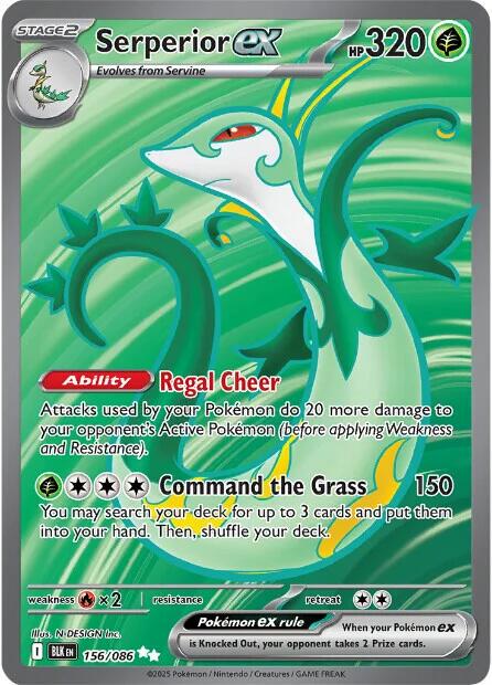 Serperior ex #156 Pokemon Black Bolt