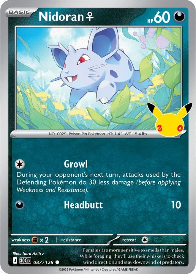 Nidoran #87 Pokemon 30th Celebration