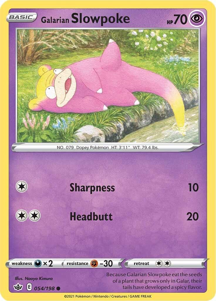 Galarian Slowpoke #54 Pokemon Chilling Reign