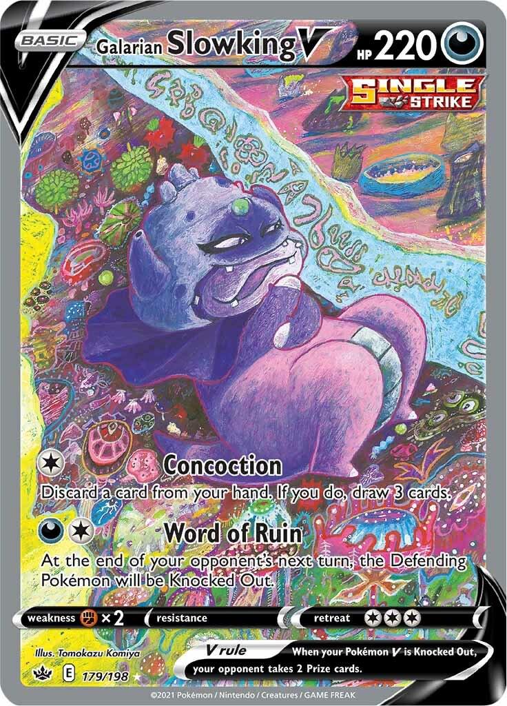 Galarian Slowking V #179 Pokemon Chilling Reign