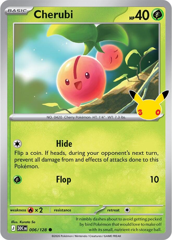 Cherubi #6 Pokemon 30th Celebration