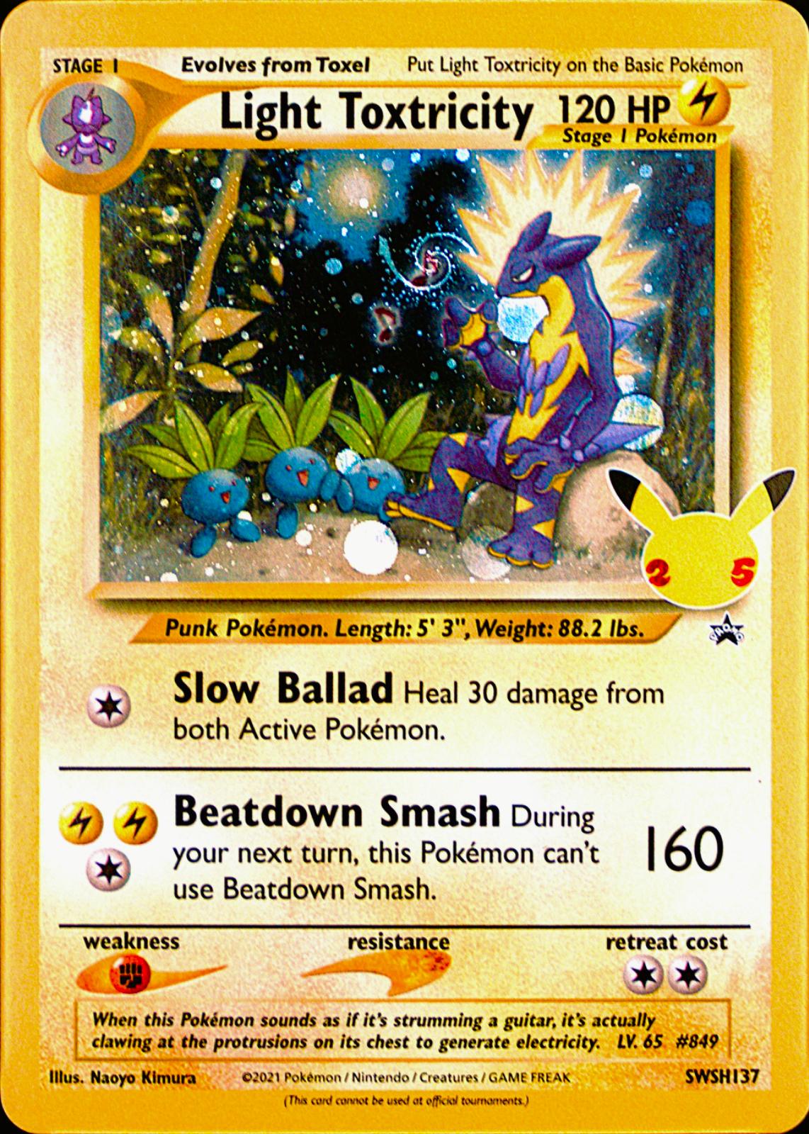 Light Toxtricity #SWSH137 Pokemon Celebrations MOD PLAYED