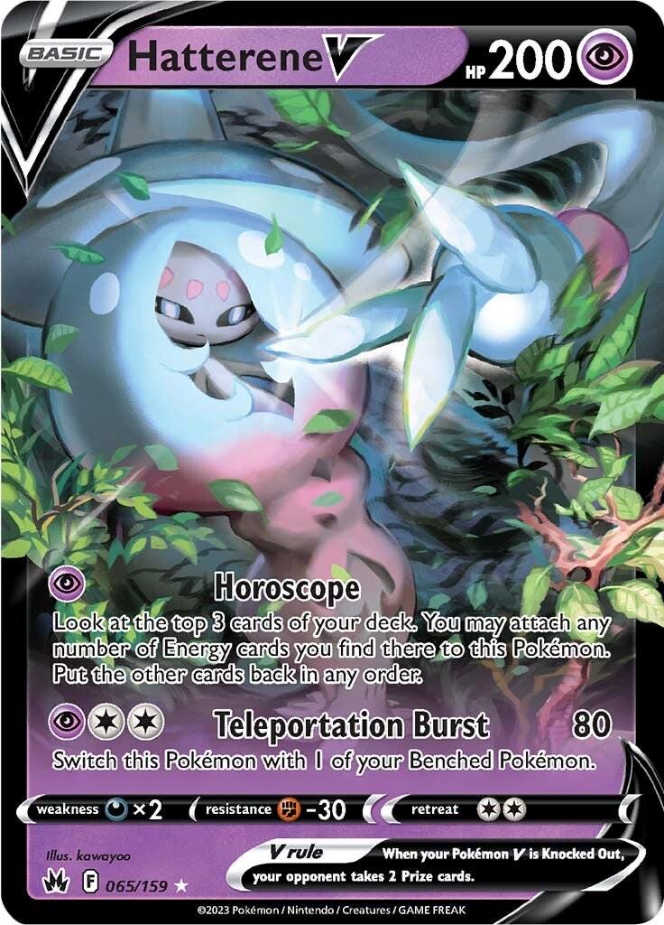 Hatterene V #65 Pokemon Crown Zenith