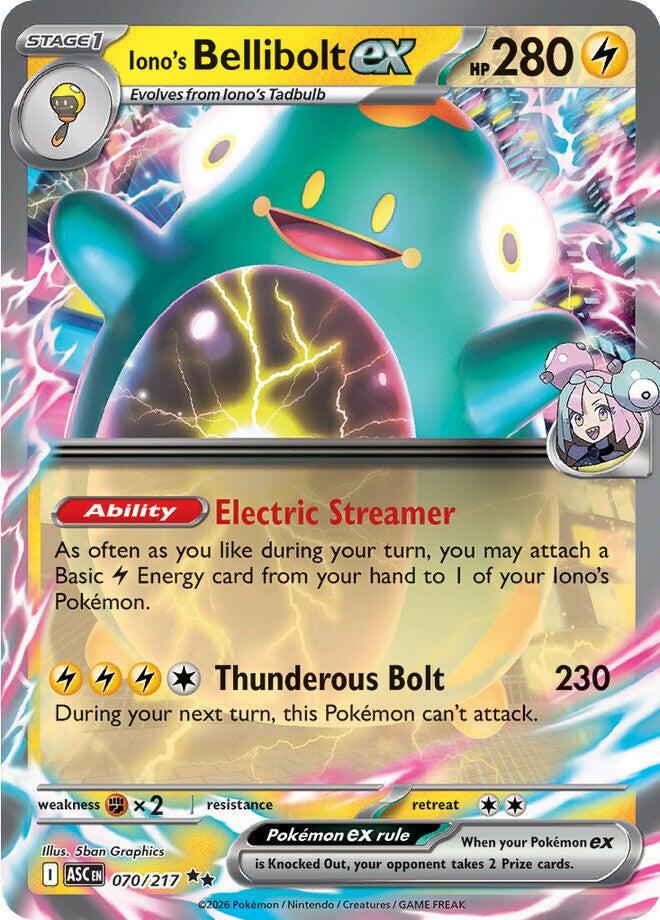 Iono's Bellibolt ex #70 Pokemon Ascended Heroes