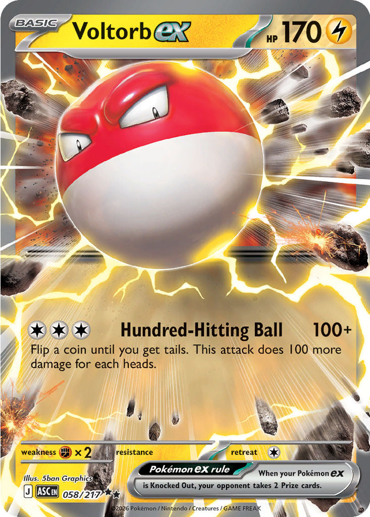 Voltorb ex #58 Pokemon Ascended Heroes