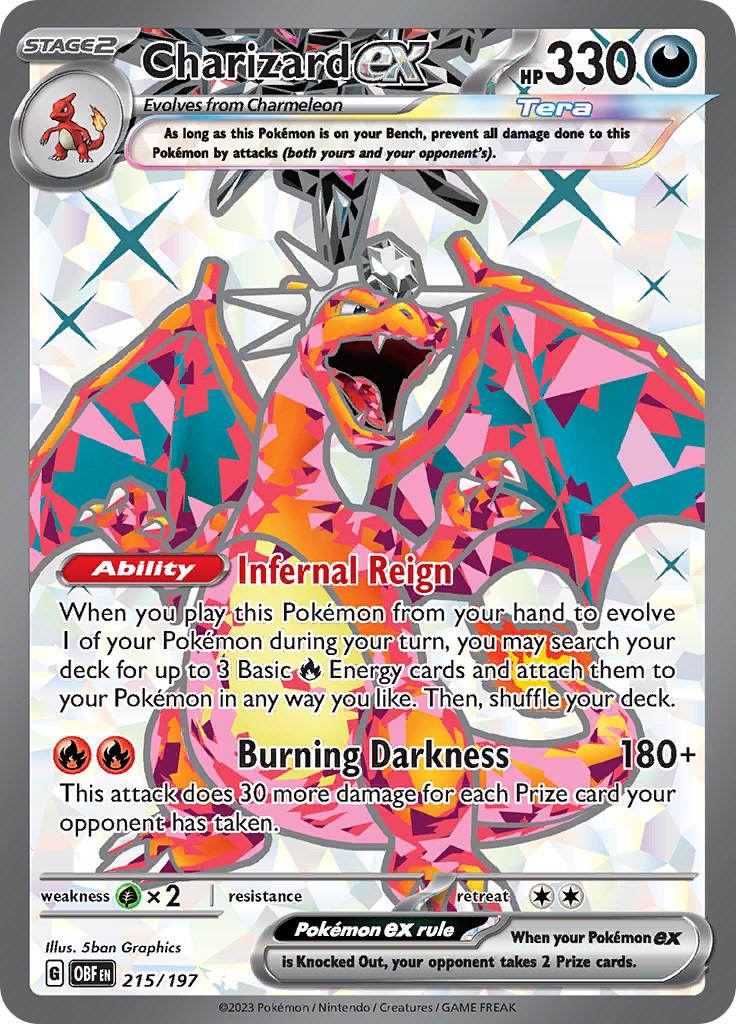 Charizard ex #215 Pokemon Obsidian Flames