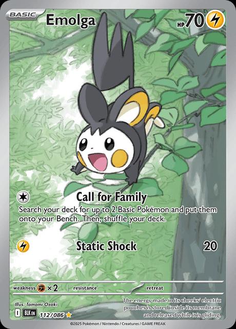 Emolga #112 Pokemon Black Bolt