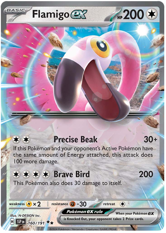 Flamigo ex #160 Pokemon Surging Sparks