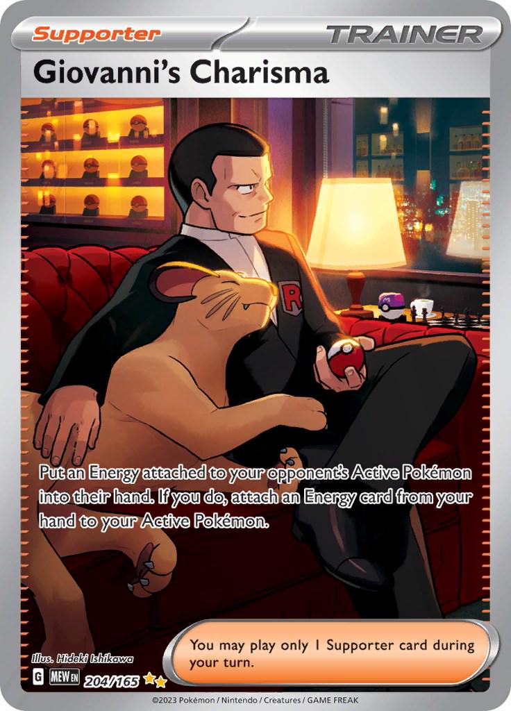 Giovanni's Charisma #204 Pokemon Scarlet & Violet 151