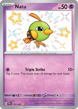 Natu - 151/091 151 - SV Paldean Fates Holofoil