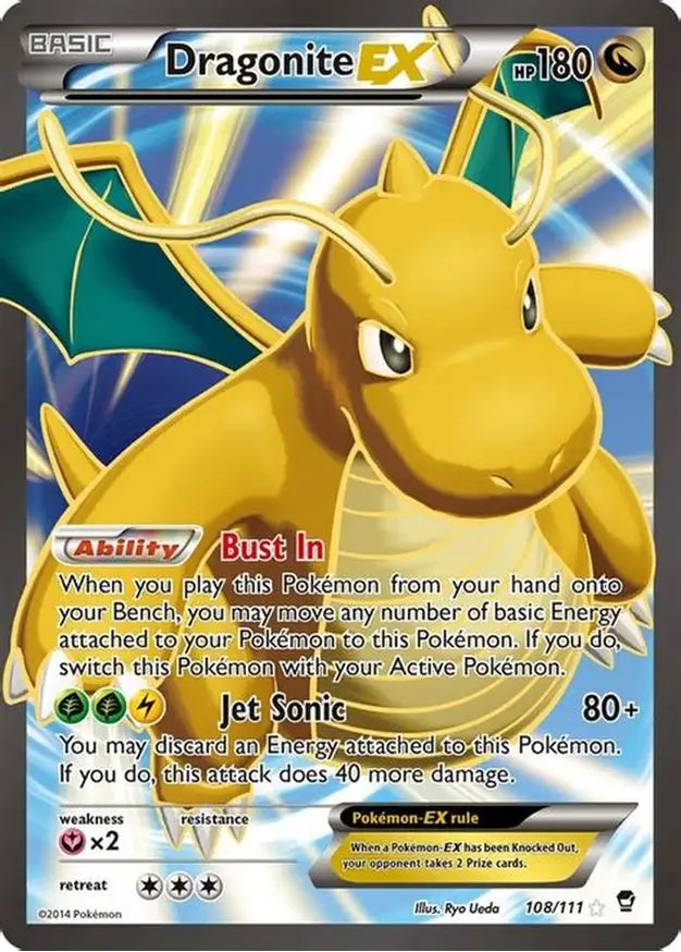 Dragonite EX #108 Pokemon Furious Fists MP