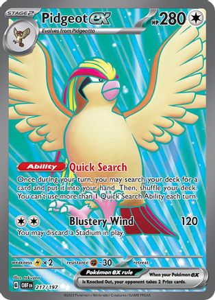 Pidgeot ex - 217/197 217 - SV03 Obsidian Flames Holofoil