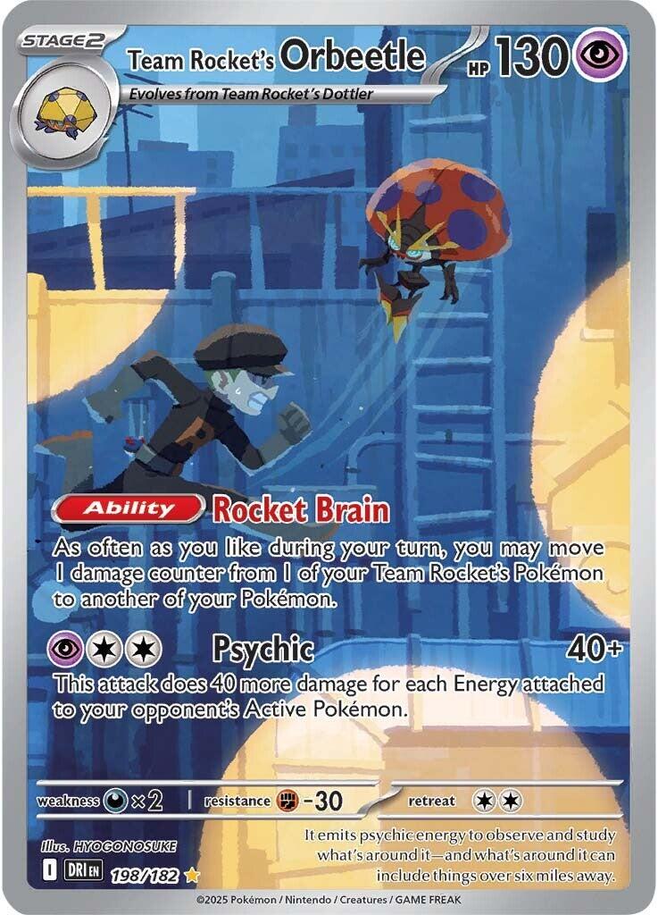 Team Rocket's Orbeetle #198 Pokemon Destined Rivals