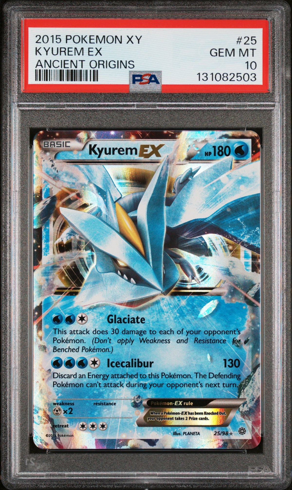 PSA 10 2015 POKEMON XY ANCIENT ORIGINS #25 KYUREM EX ANCIENT ORIGINS