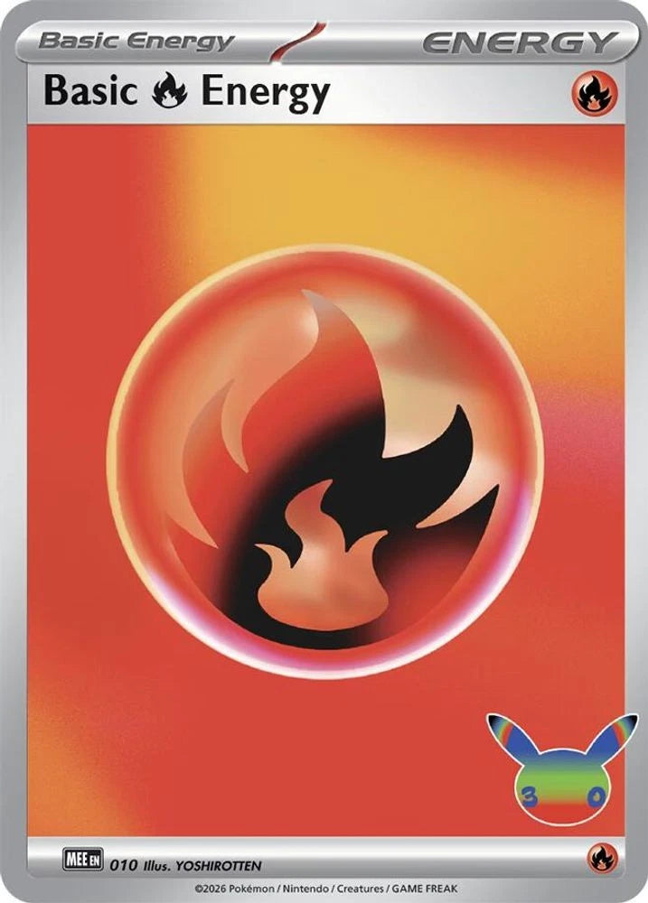 Basic Fire Energy (30th Celebration) 010 Holo Pokemon