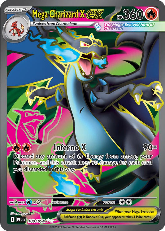 Mega Charizard X Ex #109 Pokemon Phantasmal Flames