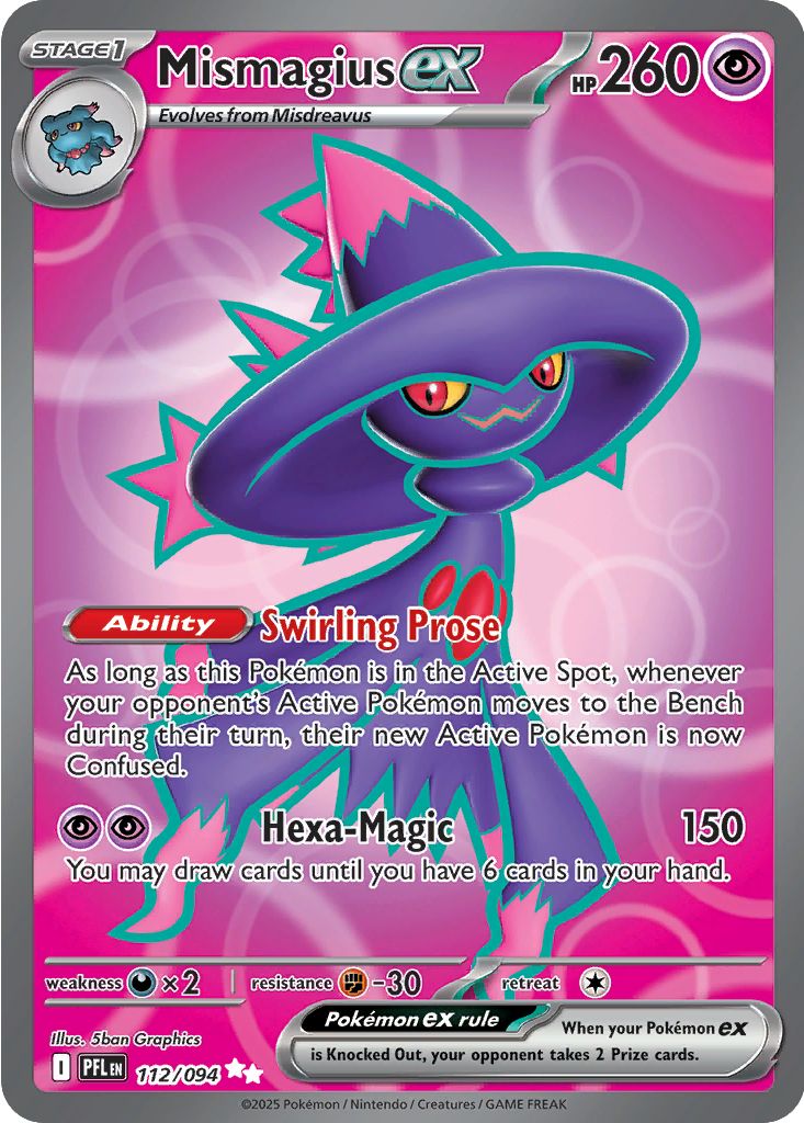 Mismagius ex #112 Pokemon Phantasmal Flames